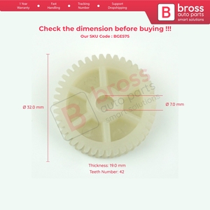 Engranaje de Rueda de Motor Ajustable BGE575 Lado Izquierdo 7L0959111 para 42 Dientes - Product Image 5