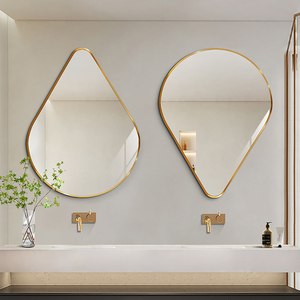 Miroir mural en laiton doré de qualité supérieure au design moderne, miroir décoratif pour salon, fournisseurs en gros - Product Image 1