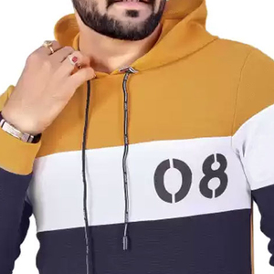 Vente en gros de sweats à capuche personnalisés 100% coton pour hommes style de rue sweats décontractés avec logo imprimé vierge - Product Image 6
