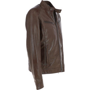 Fashion Men <b>Leather</b> <b>Jacket</b> Zipper Style <b>Real</b> <b>Leather</b> <b>Jacket</b> for New Fashion Men Men Best Quality <b>Leather</b> <b>Jacket</b> Quality - Product Image 4