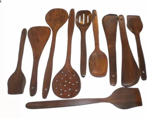 Utensilios y accesorios de cocina desechables Juego de cubiertos de madera natural Diseñador y hecho a mano Uso principalmente en restaurantes Hoteles - Product Image 2