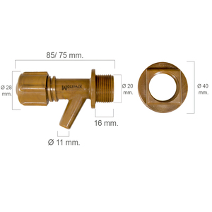Rubinetto in Plastica Mini con Tappo 1/2" - Product Image 1