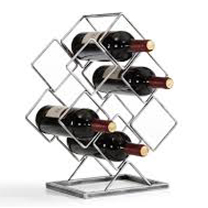 Wine Rack 12 Bottle Holder Organizer Countertop Liquor Storage <b>Shelf</b> Metal Tableware Metal Wine Rack Wine Bottle Rack - Product Image 3