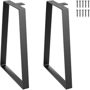 Pieds de table à manger carrés en acier inoxydable robustes de style mid-century - Installation facile pour la cuisine, le salon et le bureau à domicile - EDPTBL000 - Product Image 5