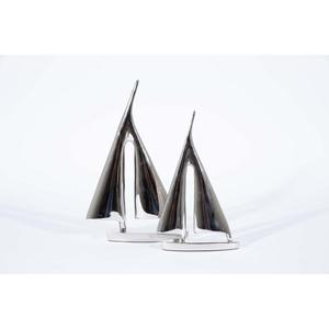 Objeto decorativo de yate Premium, modelo de yate de aluminio fundido, Decoración de mesa, acento brillante pulido, escultura artesanal de yate/barco - Product Image 6