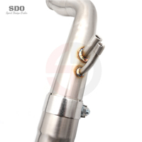 Tubo de Escape de Alto Rendimiento de Acero Inoxidable SDO con Protector Térmico y Tubo Flexible para Porsche Panamera 971 2.9T 2017-2026