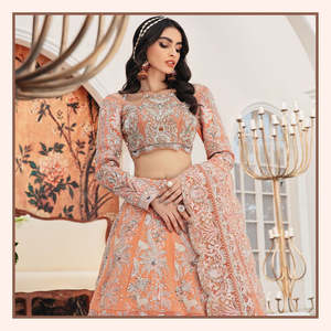 ชุดเลเฮนกาโชลีผ้าชีฟองแบบแม็กซี่สำหรับฤดูร้อน ปี 2025 ชุดอินเดียสำหรับสุภาพสตรี ชุด 3 ชิ้น ดีไซน์ปักลาย ชุดเดรสแบบอนาร์กาลี - Product Image 6