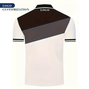 Vente chaude à manches courtes Polo T-shirt adapté hommes polos personnalisés décontracté Styles formels bouton été court hommes - Product Image 2