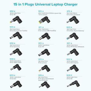 Cargador Universal de Viaje para Portátil de 90w con 15 Puntas, Adaptador de Corriente para Portátil Hp/<span class=keywords><strong>dell</strong></span>/asus/acer/samsung/lenovo/ - Product Image 2