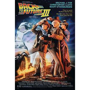 Modern Style Back to the Future Part III <b>Poster</b> Black Frame for Wall Decor - Product Image 4