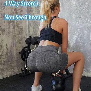 Venta al por mayor transpirable mujeres Scrunch Booty Shorts último estilo Color sólido personalizado poliéster/Spandex Skinny Fit Servicio OEM - Product Image 5