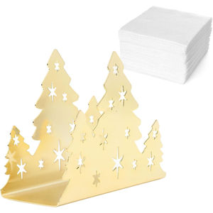 <b>Silver</b> Plated Paw Print <b>Napkin</b> Holder With Hammered Finish Metal Table Decor For Dining & Kitchen| Luxury Tableware Accessory - Product Image 4