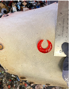 แก้วพระจันทร์เสี้ยวทรงหัวลูกศรแก้วสีแดงธรรมชาติสำหรับทำเครื่องประดับ - Product Image 4