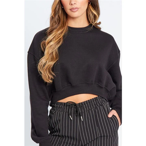 Chándal ajustado para mujer, chándal de moda informal de Color personalizado, sudaderas cortas de pijama de manga larga para el hogar - Product Image 3