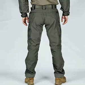 Pantalon cargo personnalisé pour hommes 100% coton pantalon décontracté léger à élasticité multi-poches avec devant plat - Product Image 5