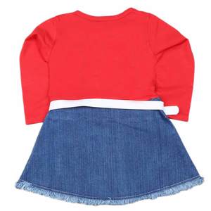 Robe à manches longues pour filles - Rouge - Product Image 4