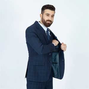 Traje de negocios ajustado de alta calidad para hombre, diseño personalizado, trajes acampanados transpirables en ventas al por mayor - Product Image 4