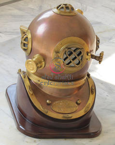 Casco DE BUCEO náutico con acabado de latón marino antiguo hecho a mano coleccionable - Product Image 5