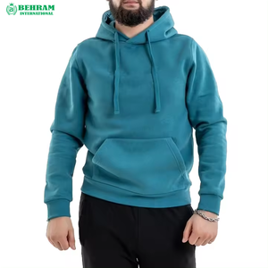 Sweat à capuche thermique d'hiver 100% coton 350 g/m² en molleton/éponge française pour homme, design patchwork color block, coupe classique - Product Image 6