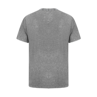 T-shirts pour hommes en coton 100% style vintage délavé à l'acide, tricot uni, style streetwear, coupe ample, épaules tombantes, col rond