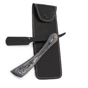 Rasoir à gorge à coupe droite de style vintage SHAVETTE RASOI manche en bois lame en acier inoxydable rasage humide Salons de coiffure - Product Image 4