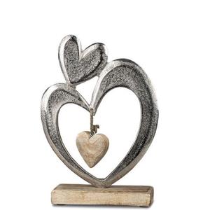 Escultura abstracta de madera hecha a mano con figuras de pájaros de metal voladores en tono dorado, decoración artística de mesa para un estilo moderno y lujoso. - Product Image 5