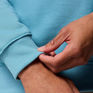 Sweat-shirt pour homme à manches longues avec col montant et fermeture éclair, tissu en coton/polyester pour une coupe décontractée, service OEM, vente en gros - Product Image 4