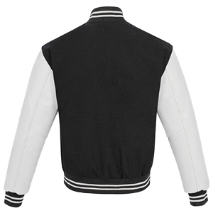 Venta caliente elegante chaqueta Varsity manga larga longitud corta Streetwear diseño cómodo moda CollegeBaseballjacket para hombres - Product Image 3