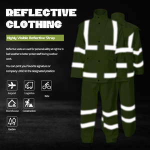 Combinaison de travail de sécurité réfléchissante à haute visibilité, uniforme de sécurité imperméable d'hiver avec logo personnalisé pour les services de sécurité - Product Image 6