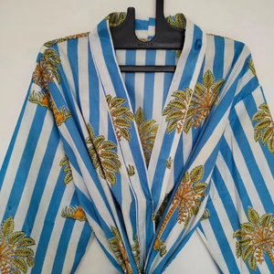 Robe Kimono en coton pour femme Robe de nuit confortable Robe de demoiselle d'honneur Robe de chambre Beachwear Handmade Robe - Product Image 1