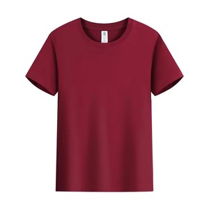 2025 moda de verano nuevo tejido 100% algodón sólido Regular Fit manga corta hombres mujeres camiseta informal ecológica - Product Image 3