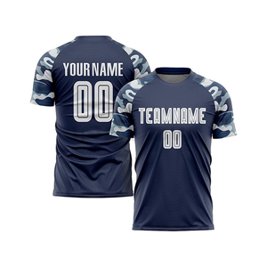 Camiseta de fútbol 100%, tela de poliéster, camiseta de fútbol, camiseta de equipo, productos de secado rápido, Impresión de logotipo personalizado - Product Image 1