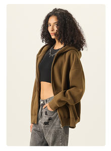 Sudadera con Capucha Extra Grande de Algodón 100%, Estilo Hip-hop, con Cierre, para Hombre - Product Image 4