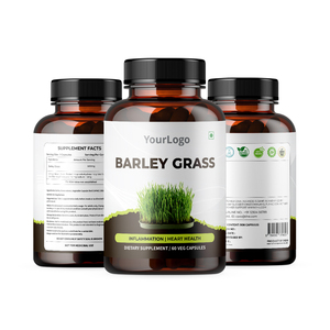 100% Capsules d'extrait de fines herbes d'herbe d'orge certifiées biologiques embouteillage de marque privée OEM personnalisé emballage en gros - Product Image 1