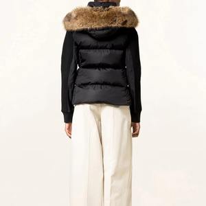 Gilet bouffant personnalisé Offre Spéciale veste d'hiver sans manches dames gilets matelassés chaud fourrure à capuche Logo personnalisé vêtements d'extérieur gilet à glissière - Product Image 3