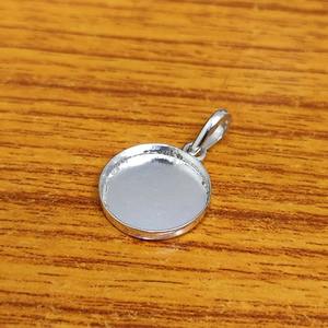 2025จี้ถ้วยกลมสีเงินสเตอร์ลิง925ขนาด6มม. แบบเรียบการตั้งค่าว่างเปล่าสำหรับการทำจี้เครื่องประดับแบบทำมือ - Product Image 6