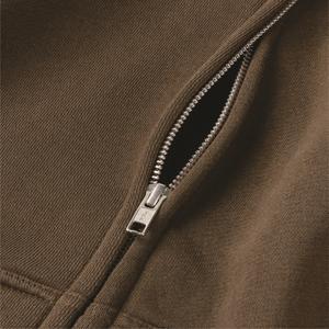 OEM Sweat-shirt à capuche surdimensionné pour hommes en coton polaire technique 400gsm de qualité avec fermeture éclair fabricant avec logo personnalisé - Product Image 4