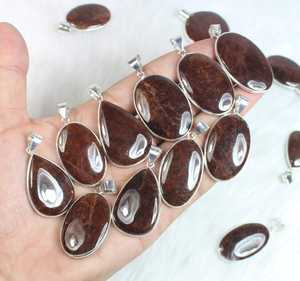 Natural Hessonite Wholesale Smooth Hand-Polished Loose Gemstone <b>Pendant</b> Necklace Featuring Amazing Bezel Setting Fine Jewelry - Product Image 1