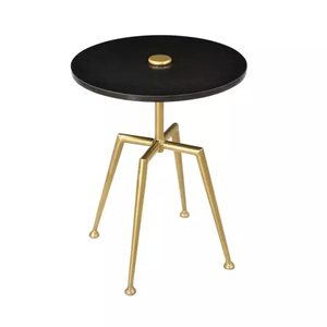 Meubles de salon de style rond pieds modernes en métal argenté - Product Image 4