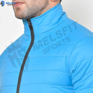 Blouson matelassé léger et respirant pour homme, coupe-vent, écologique, avec col montant et motif lettre sur le devant, idéal pour l'hiver - Product Image 6