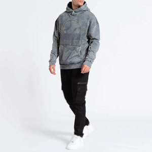 เสื้อฮู้ดผู้ชายซักกรดทำจากปากีสถาน - Product Image 4