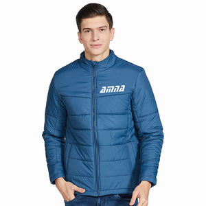 Chaquetas acolchadas de nailon con capucha extraíble para hombre, de Color azul, las más vendidas, hechas en Pakistán - Product Image 1