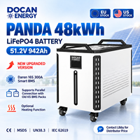 Batterie de stockage d'énergie solaire domestique Docan Panda 48kWh 51.2V 942Ah LiFePO4 Garantie 10 ans CE MSDS UN38.3 IEC 62619 Stock US EU
