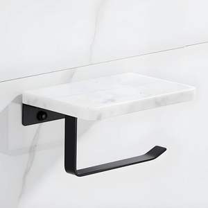 Porte-papier toilette en fer élégant pour la salle de bain à domicile, alliant esthétique moderne et durabilité métallique - Product Image 3