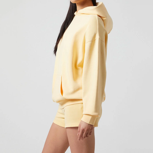 Sudadera con capucha de invierno de lana de algodón 100% de corte regular informal para hombre, ropa de calle de talla grande, uso diario, fabricante OEM ODM - Product Image 3