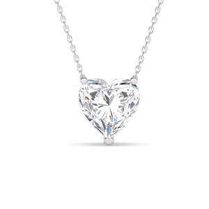 Collar con Colgante Solitario de Plata 'Deseo del Corazón', con Forma de Mariposa, Diamante y Baño de Oro Rodio, para Compromiso - Product Image 1