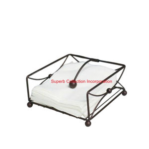 Servilletero plano de Metal negro con mesa de cocina y comedor, dispensador de pañuelos moderno decorativo para encimera de restaurante - Product Image 3