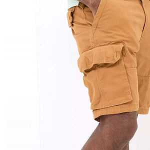 Short cargo décontracté en coton de couleur unie pour hommes 100% coton numérique prix de gros Service OEM fabriqué à l'usine disponible pour les adultes - Product Image 5