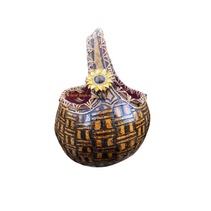 Cesta de calabaza ecológica y sostenible hecha a mano con calabaza natural para decoración y organización del hogar - Product Image 2