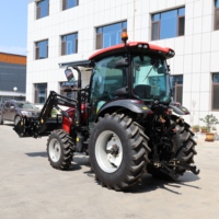 Tracteur agricole 75 CV 4x4, moteur YTO Stage V Euro 5, châssis TB, certificat COC, avec chargeur frontal standard, cabine avec climatisation en option